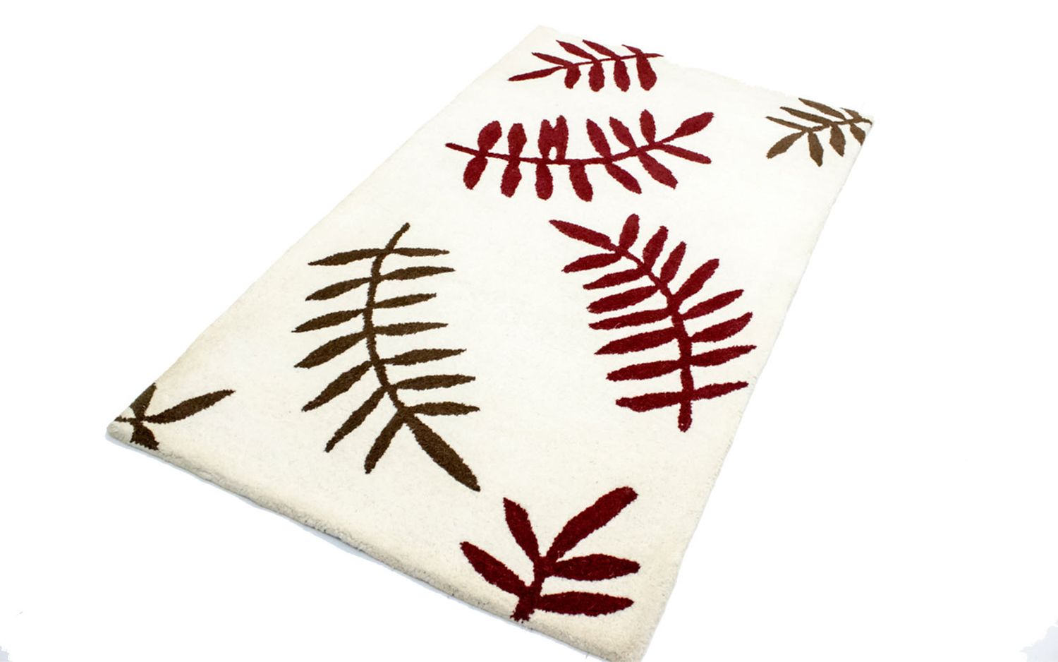 Alfombra de lana - 148 x 90 cm - beige