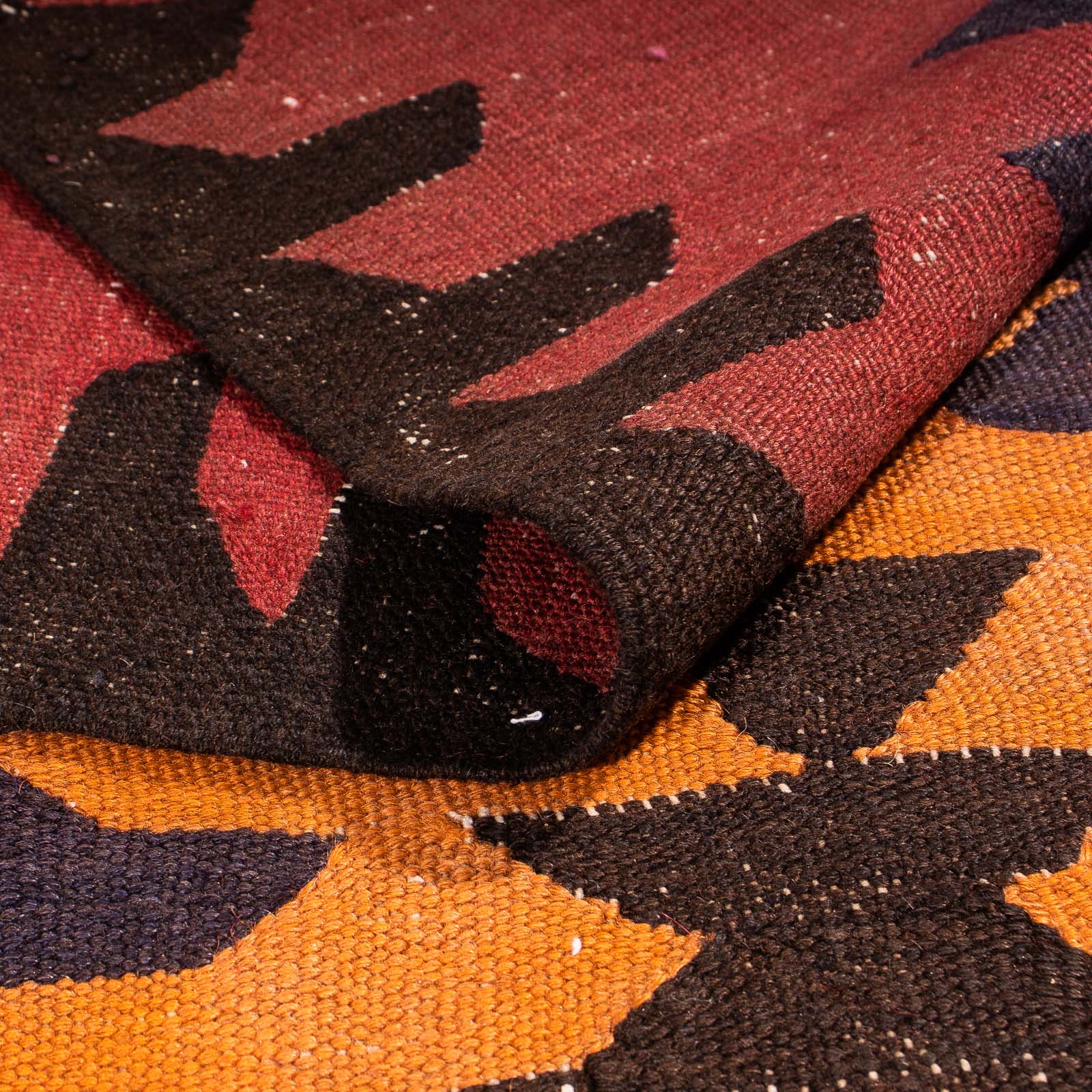 Alfombra de pasillo Alfombra Kelim - Antigua - 390 x 130 cm - multicolor