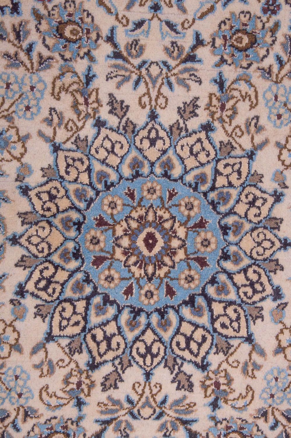 Alfombra de pasillo Alfombra Persa - Nain - Real - 295 x 81 cm - beige