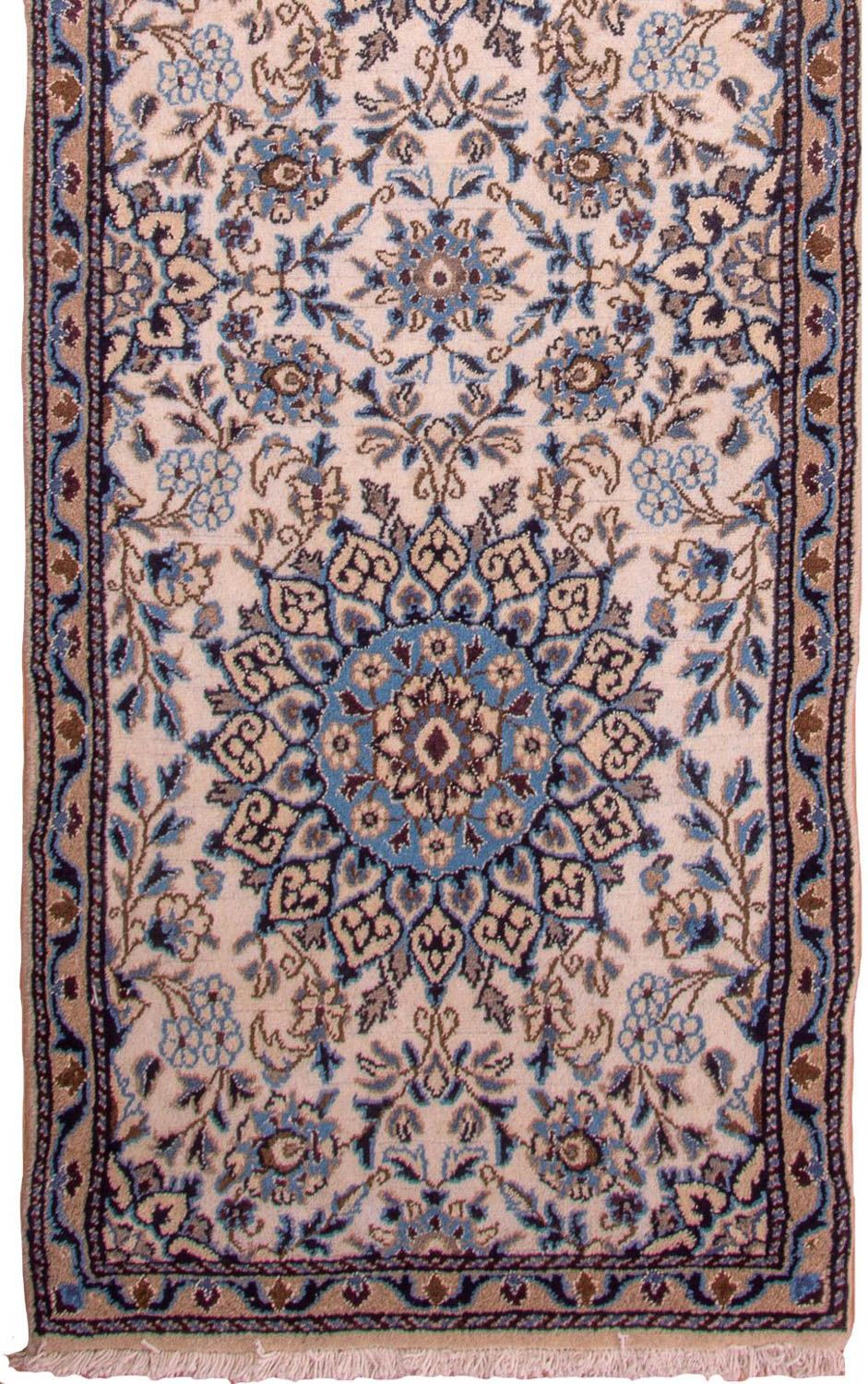 Alfombra de pasillo Alfombra Persa - Nain - Real - 295 x 81 cm - beige