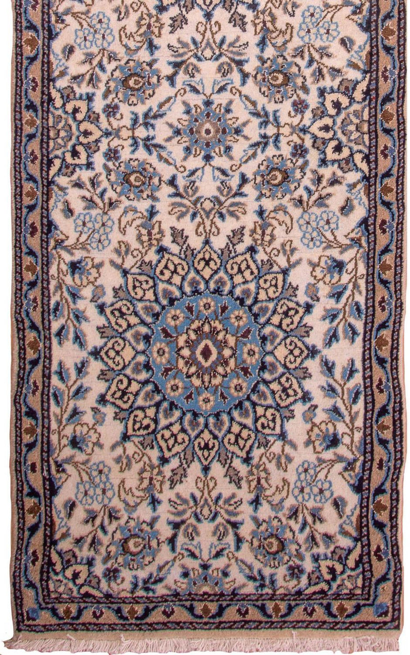 Alfombra de pasillo Alfombra Persa - Nain - Real - 295 x 81 cm - beige