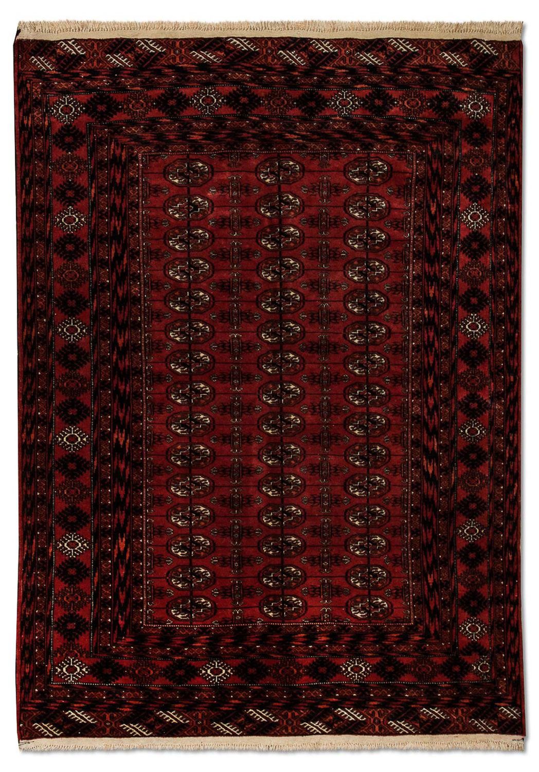 Alfombra afgana - Bukhara - 164 x 120 cm - rojo