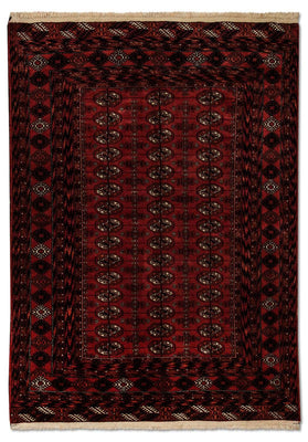 Alfombra afgana - Bukhara - 164 x 120 cm - rojo