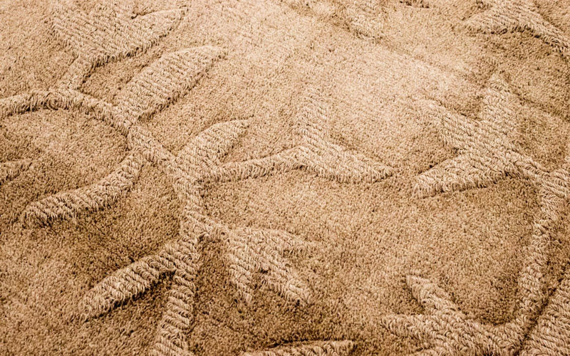 Alfombra de lana - 148 x 89 cm - marrón