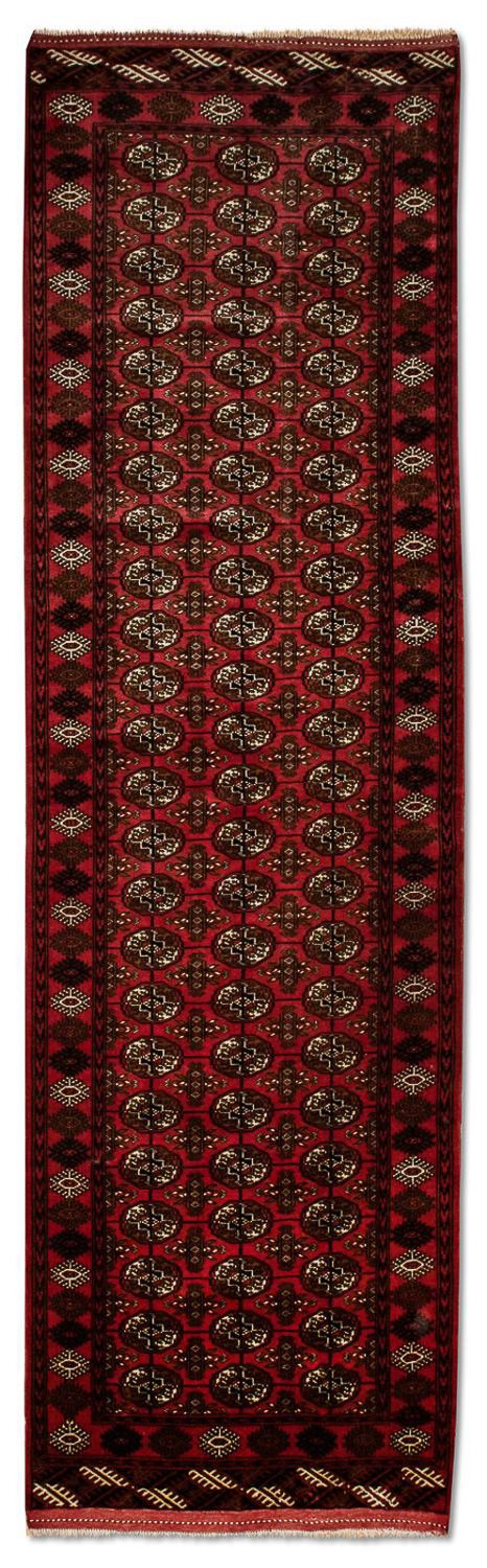 Alfombra de pasillo Alfombra afgana - Bukhara - 288 x 85 cm - rojo
