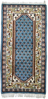 Alfombra oriental - 160 x 90 cm - azul claro