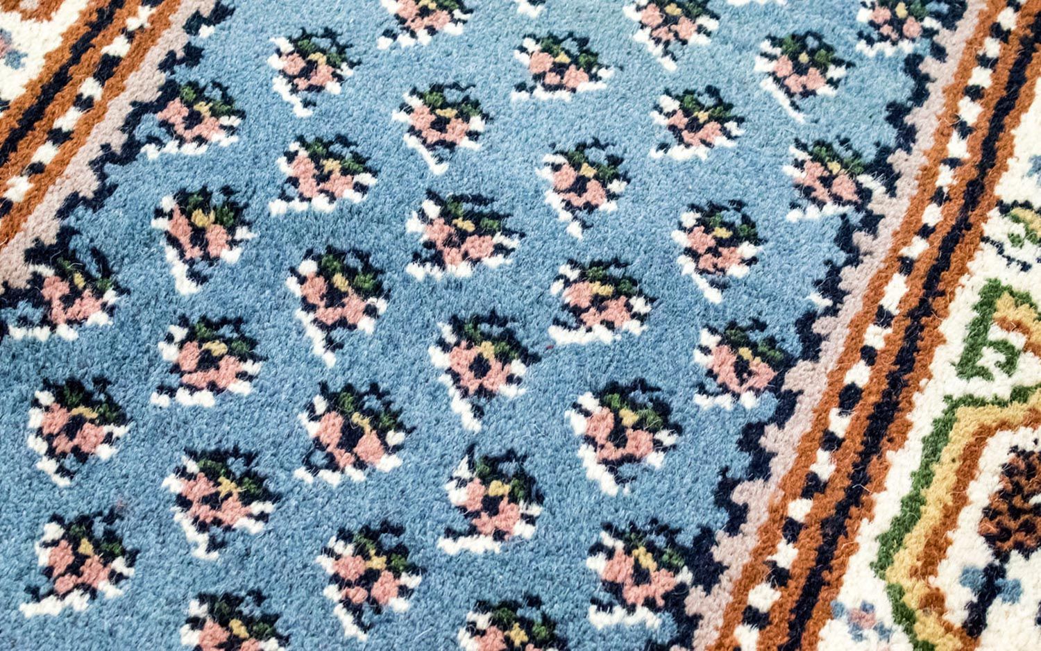 Alfombra oriental - 160 x 90 cm - azul claro