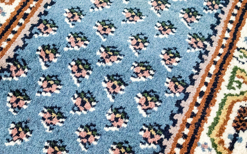 Alfombra oriental - 160 x 90 cm - azul claro