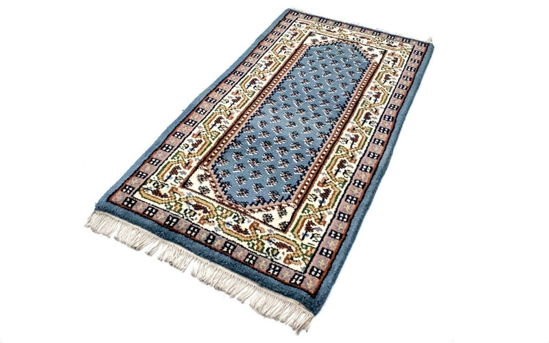 Alfombra oriental - 160 x 90 cm - azul claro
