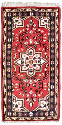 Alfombra oriental - 160 x 90 cm - rojo