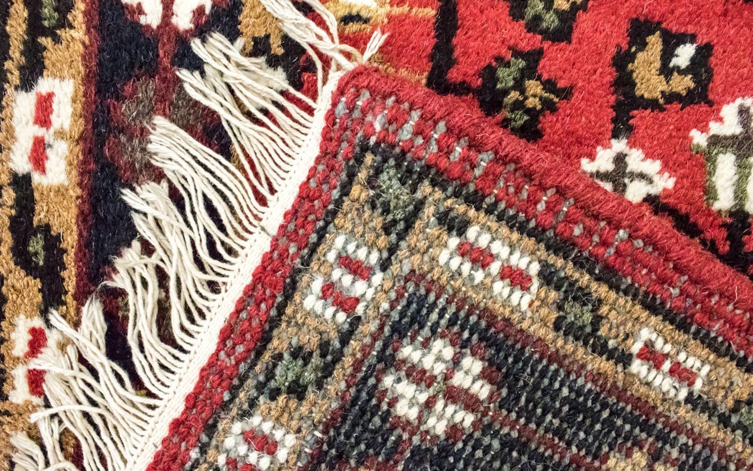 Alfombra oriental - 160 x 90 cm - rojo
