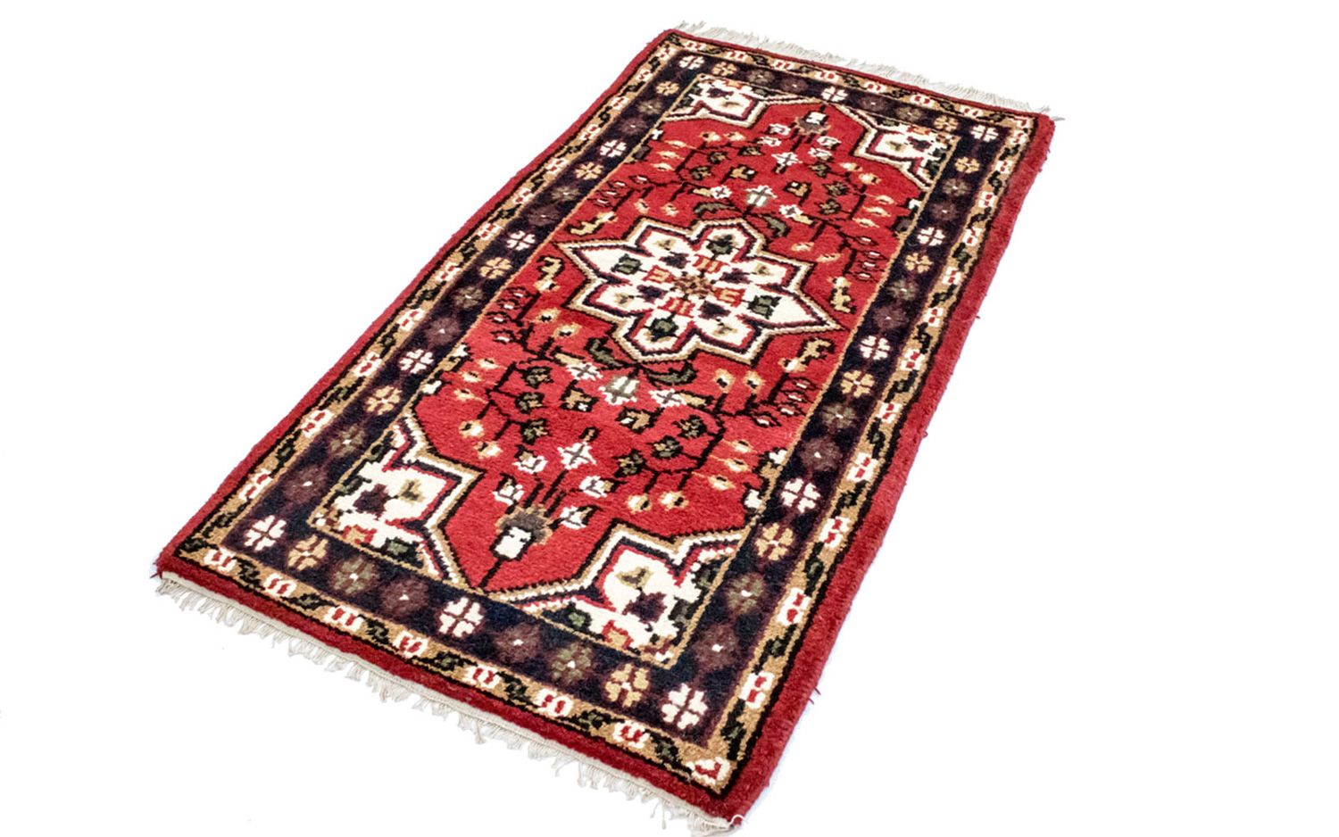 Alfombra oriental - 160 x 90 cm - rojo