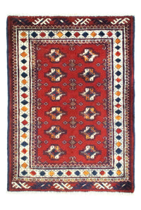 Alfombra Turkaman - 91 x 70 cm - rojo