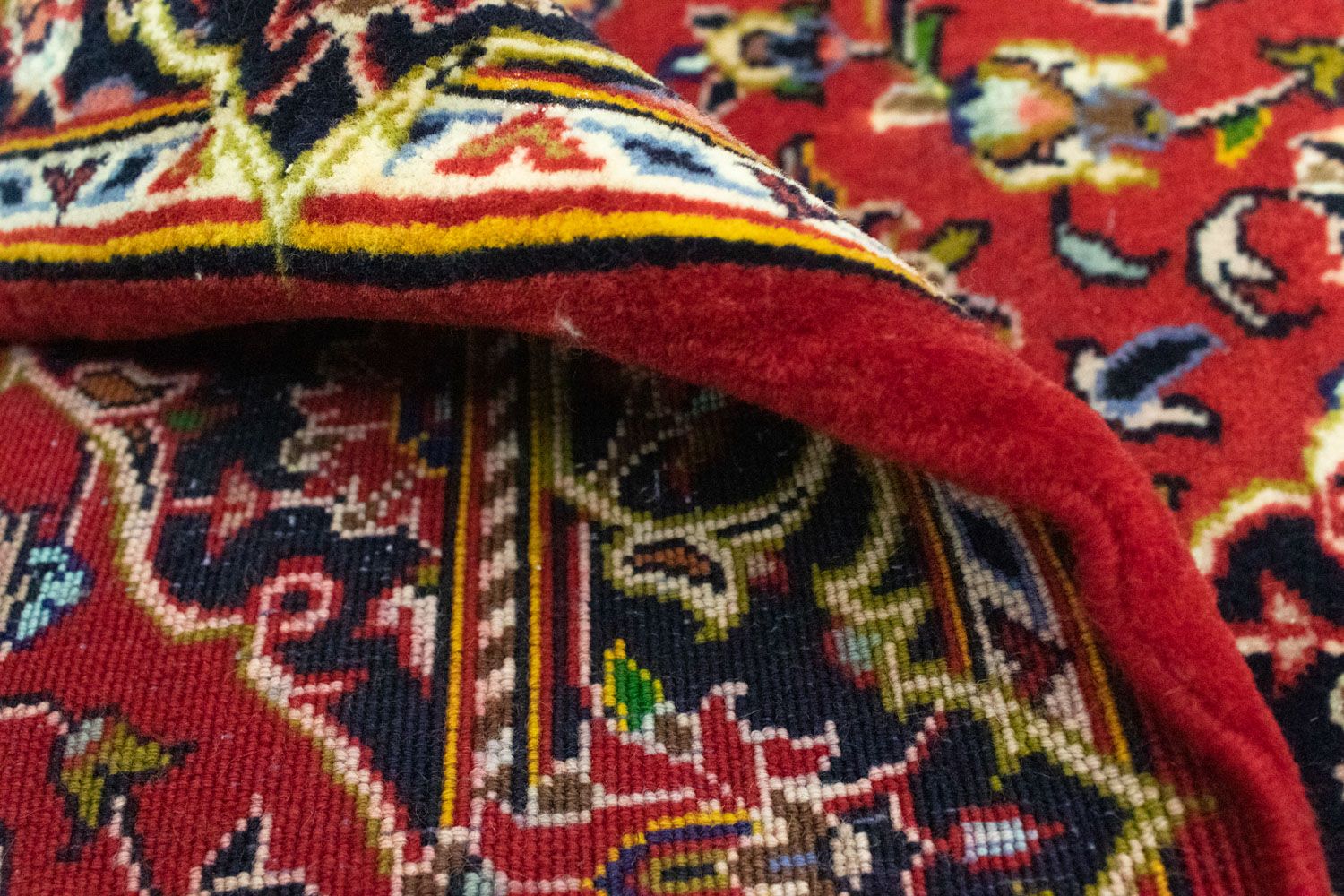 Alfombra persa - Keshan - 97 x 67 cm - rojo