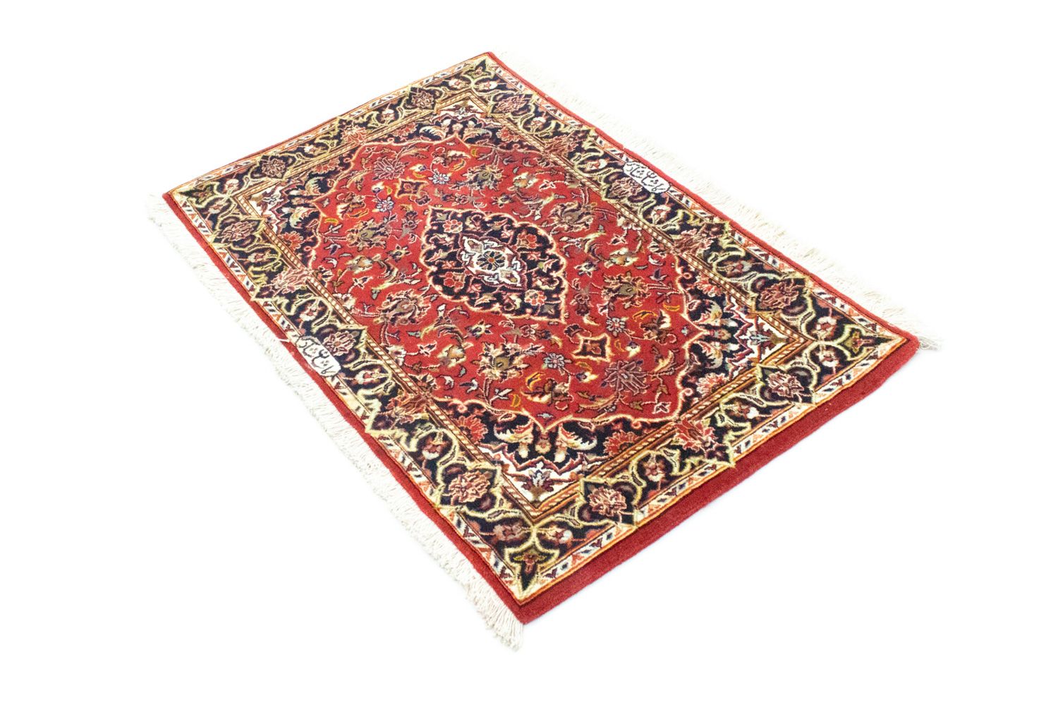 Alfombra persa - Keshan - 97 x 67 cm - rojo