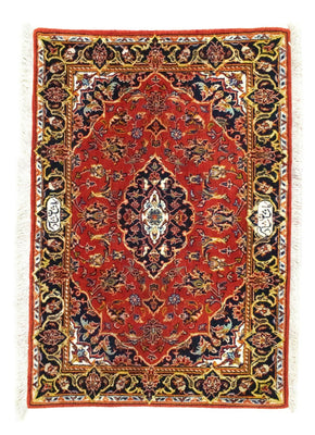 Alfombra persa - Keshan - 98 x 70 cm - rojo