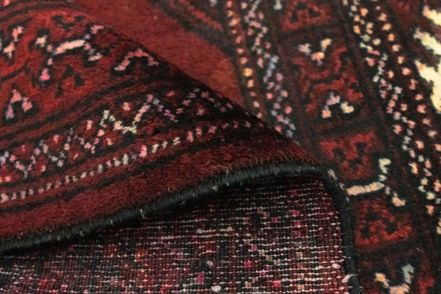 Alfombra Turkaman - 95 x 66 cm - rojo