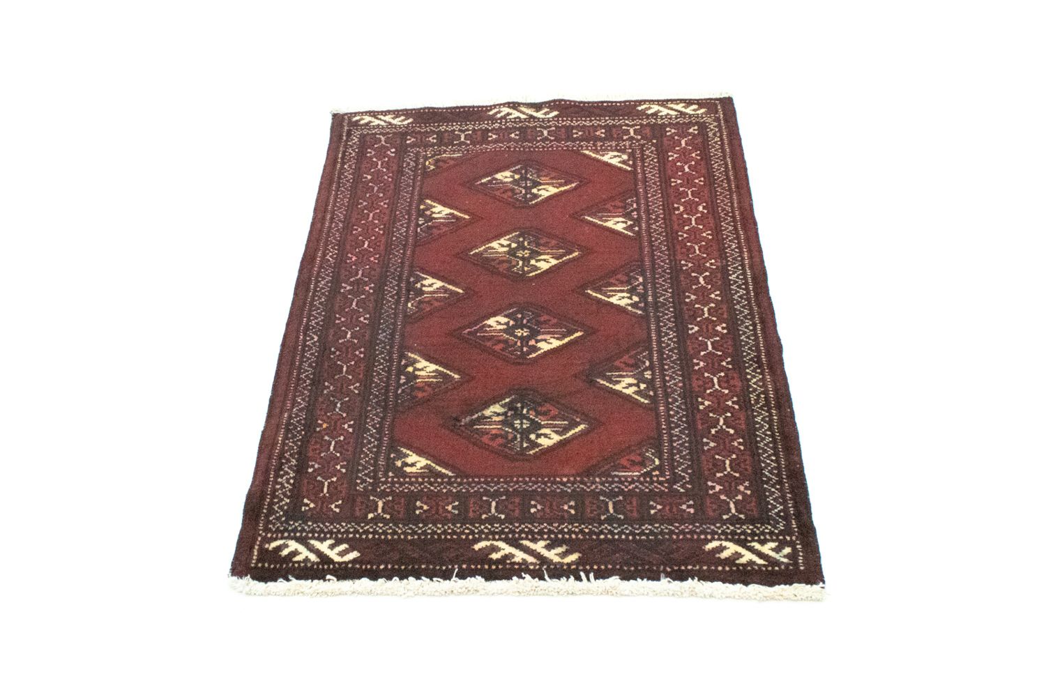 Alfombra Turkaman - 95 x 66 cm - rojo