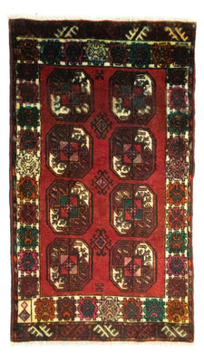 Alfombra Turkaman - 100 x 67 cm - rojo