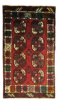 Alfombra Turkaman - 100 x 67 cm - rojo