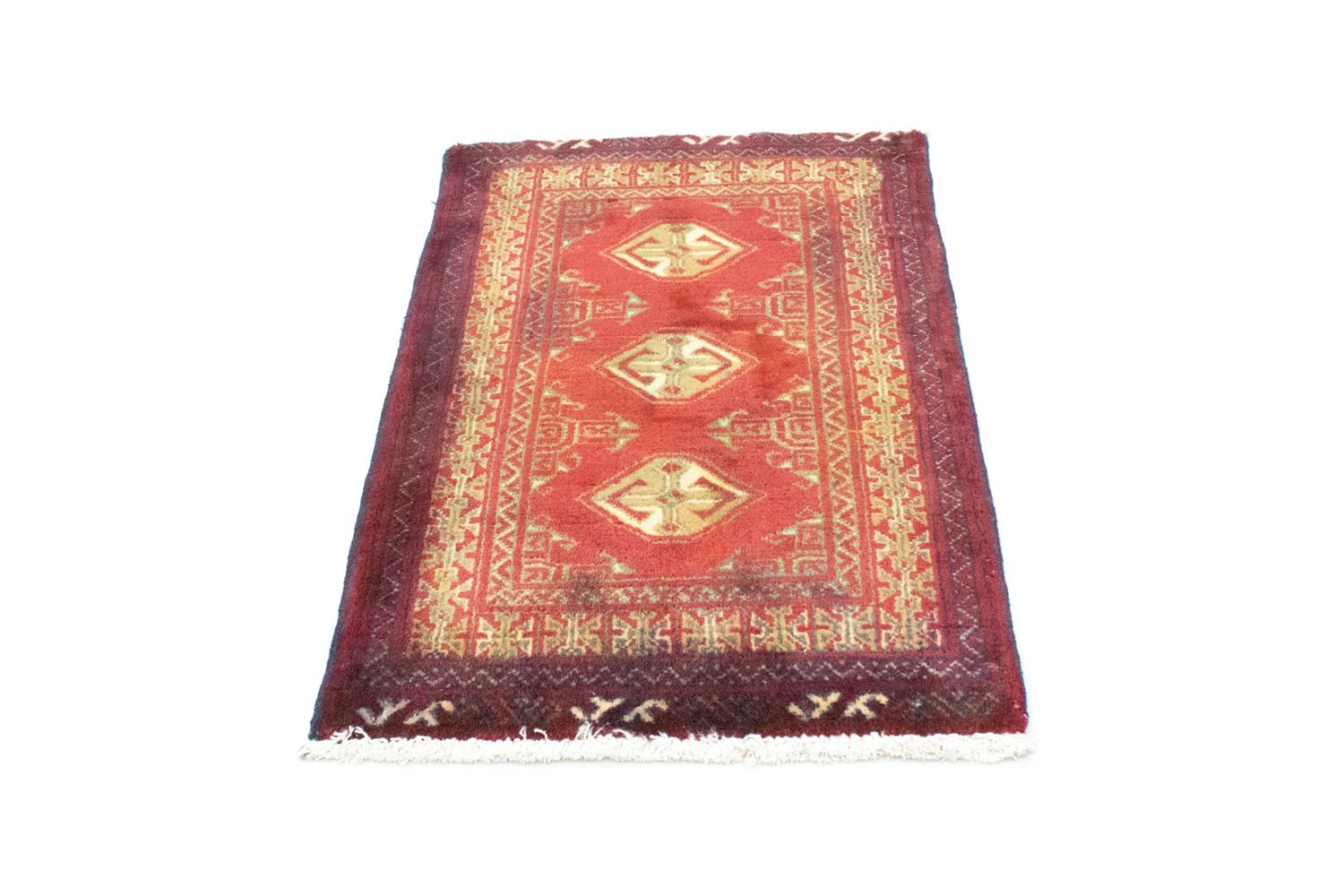 Alfombra Turkaman - 85 x 60 cm - rojo