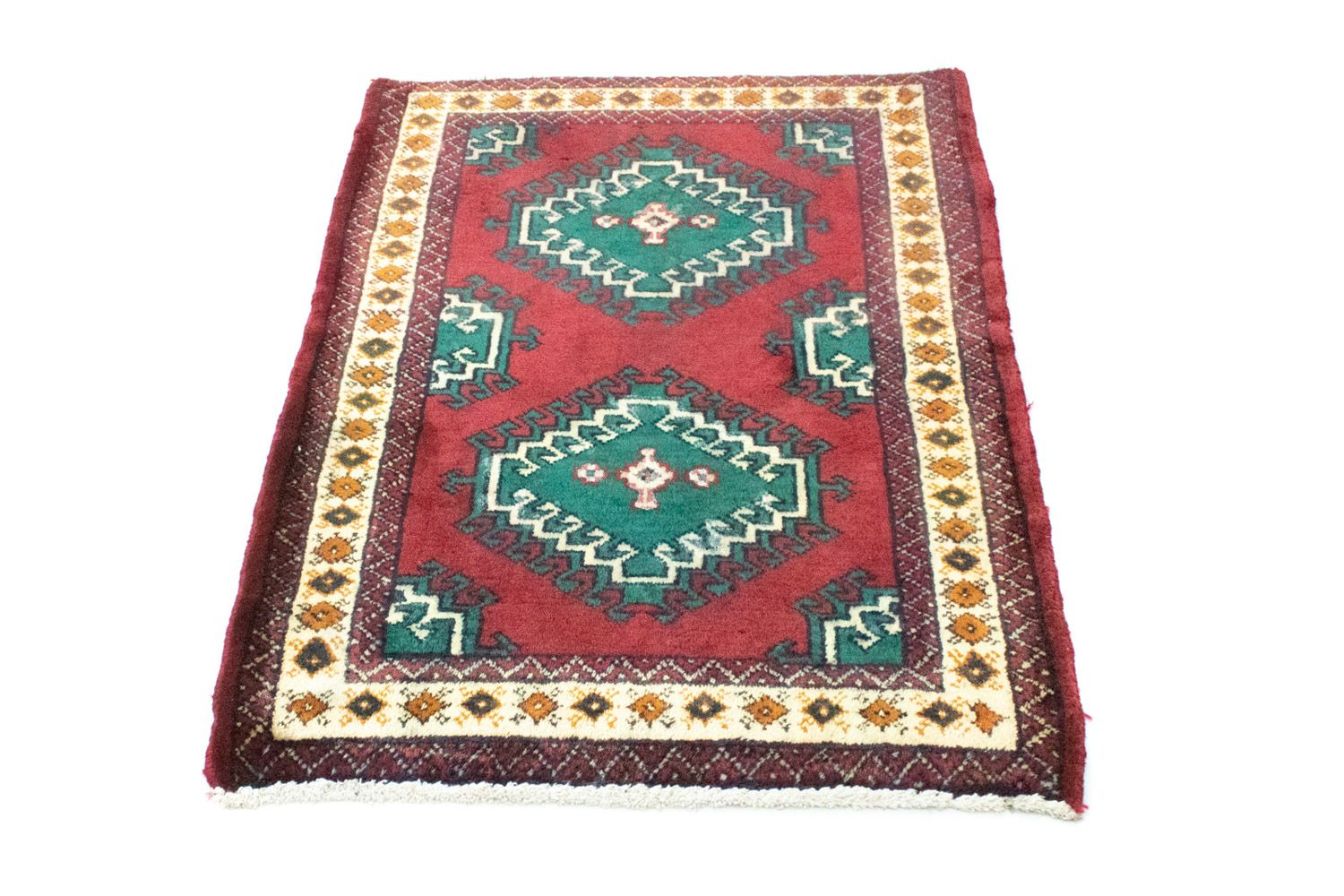 Alfombra Turkaman - 87 x 64 cm - rojo