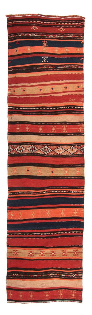 Alfombra de pasillo Alfombra Kelim - Antigua - 315 x 95 cm - multicolor