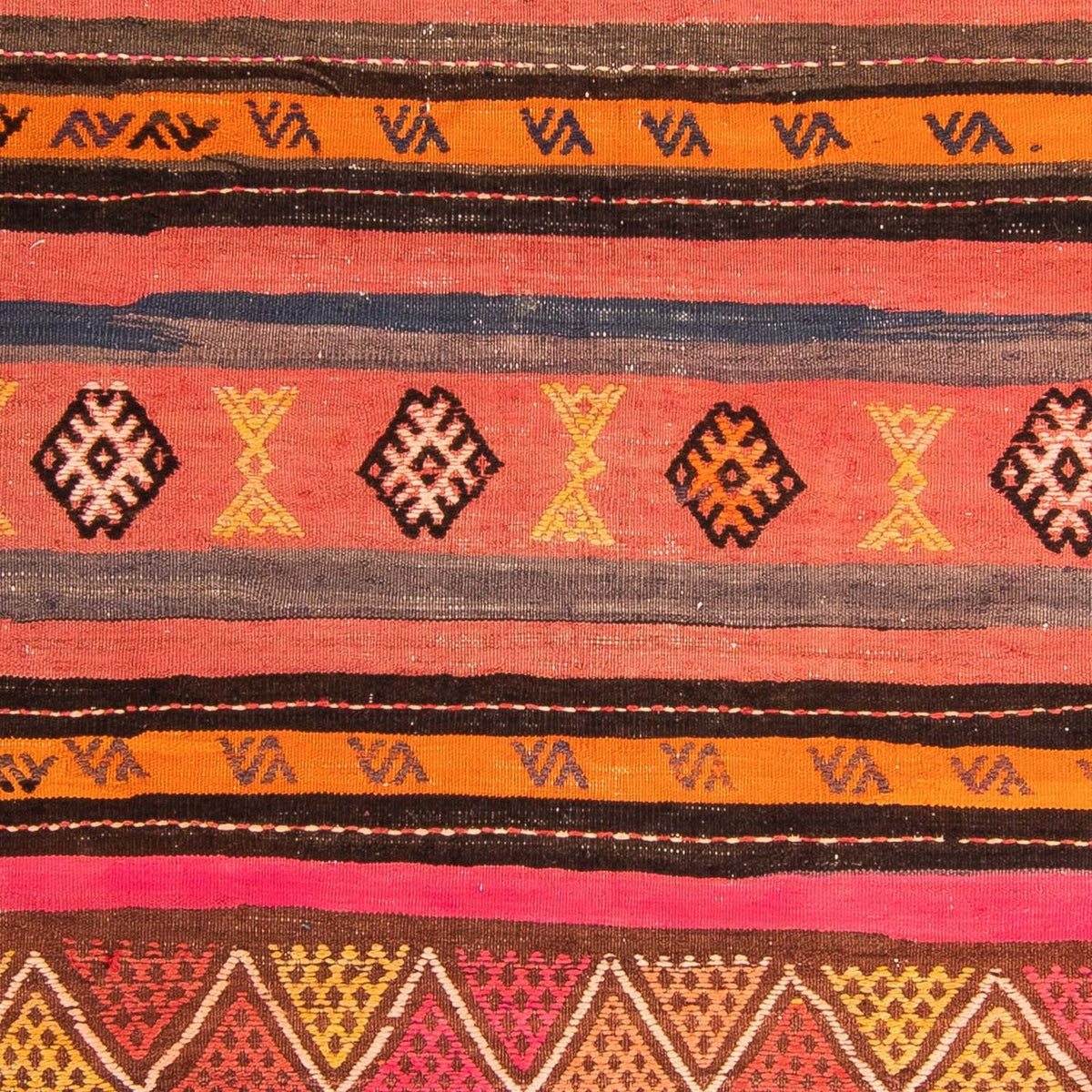 Alfombra Kelim - Antigua - 150 x 135 cm - multicolor