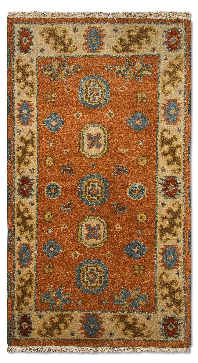 Alfombra oriental - 117 x 63 cm - naranja