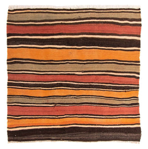 Alfombra Kelim - Antigua cuadrado  - 155 x 155 cm - multicolor