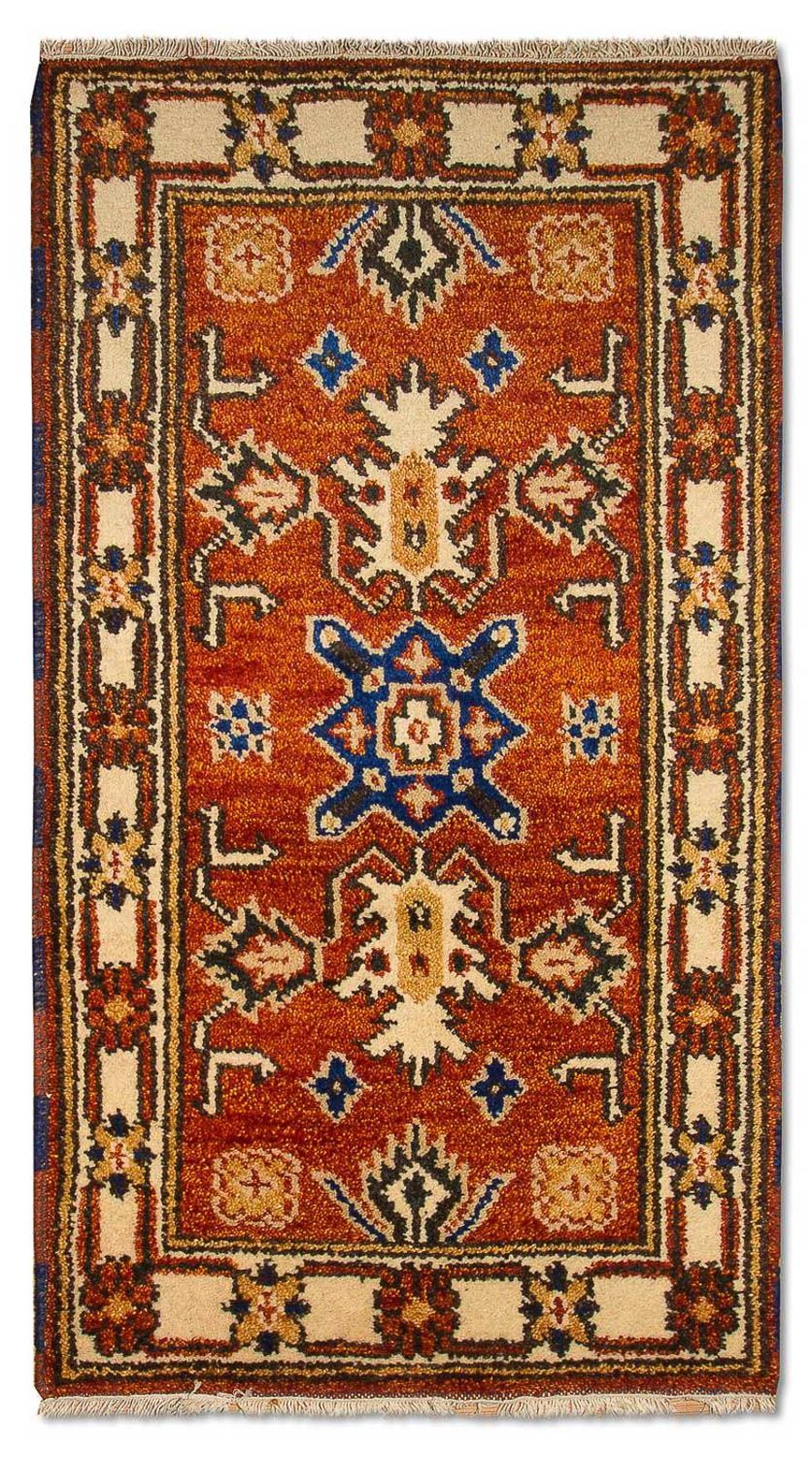 Alfombra oriental - 125 x 63 cm - naranja