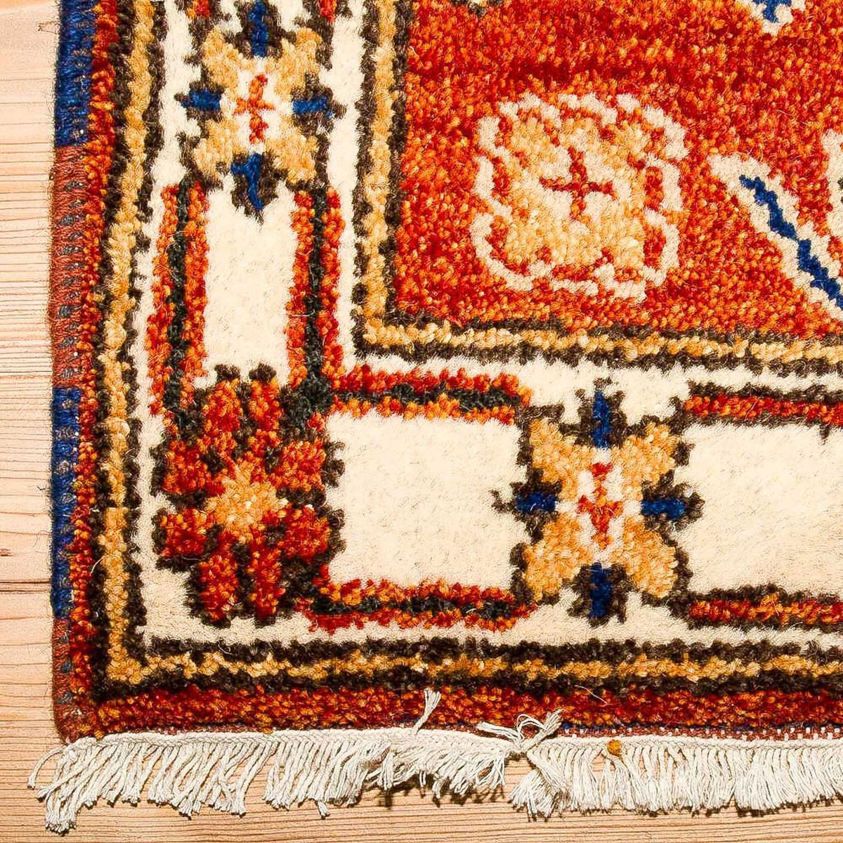 Alfombra oriental - 125 x 63 cm - naranja