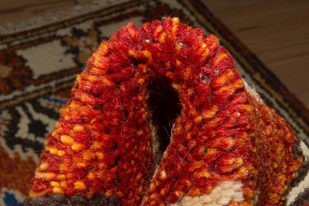 Alfombra oriental - 125 x 63 cm - naranja