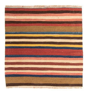 Alfombra Kelim - Antigua cuadrado  - 85 x 80 cm - multicolor