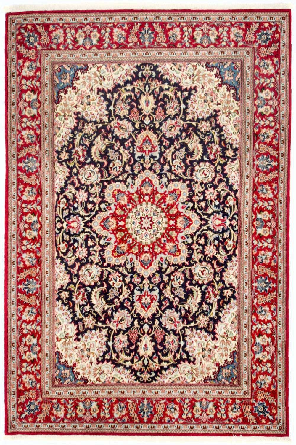 Alfombra persa - Ghom - 243 x 170 cm - azul oscuro