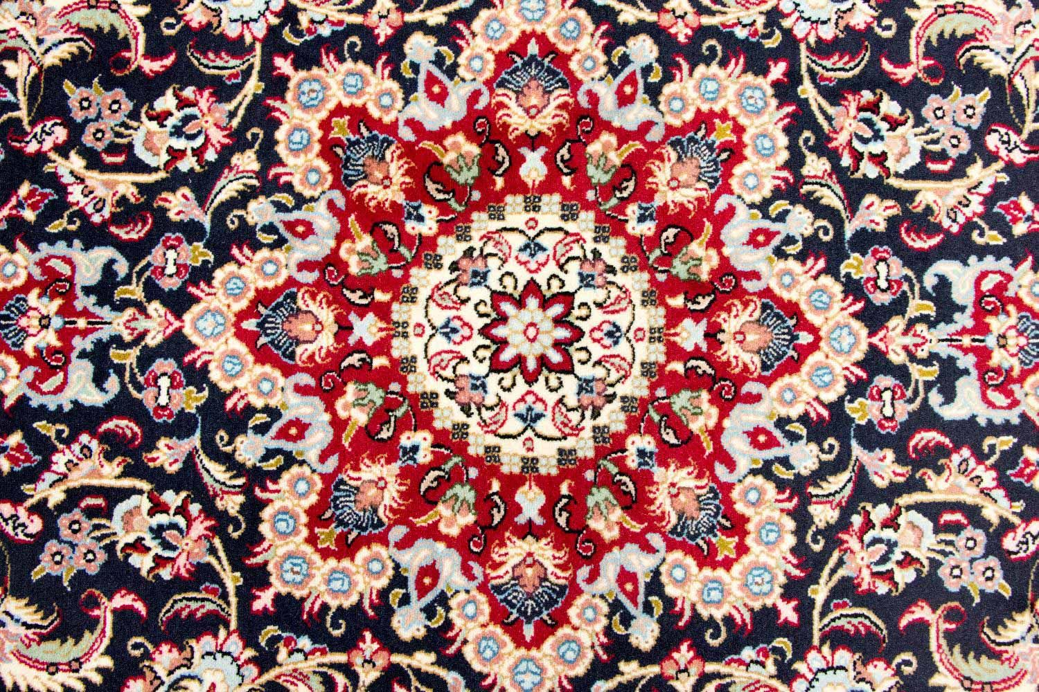 Alfombra persa - Ghom - 243 x 170 cm - azul oscuro