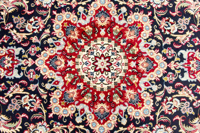 Alfombra persa - Ghom - 243 x 170 cm - azul oscuro