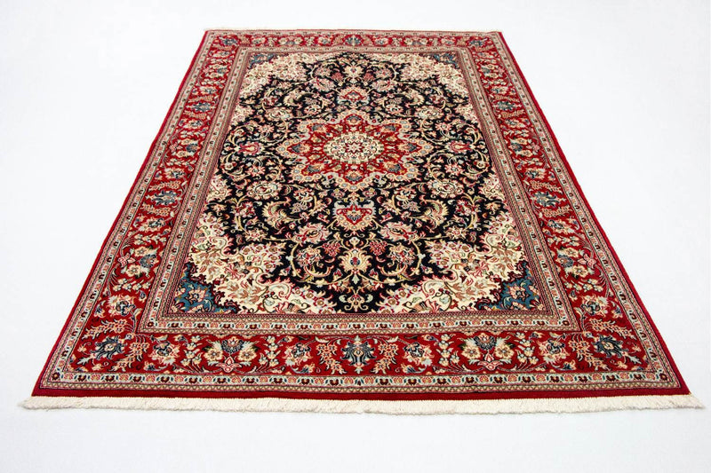 Alfombra persa - Ghom - 243 x 170 cm - azul oscuro