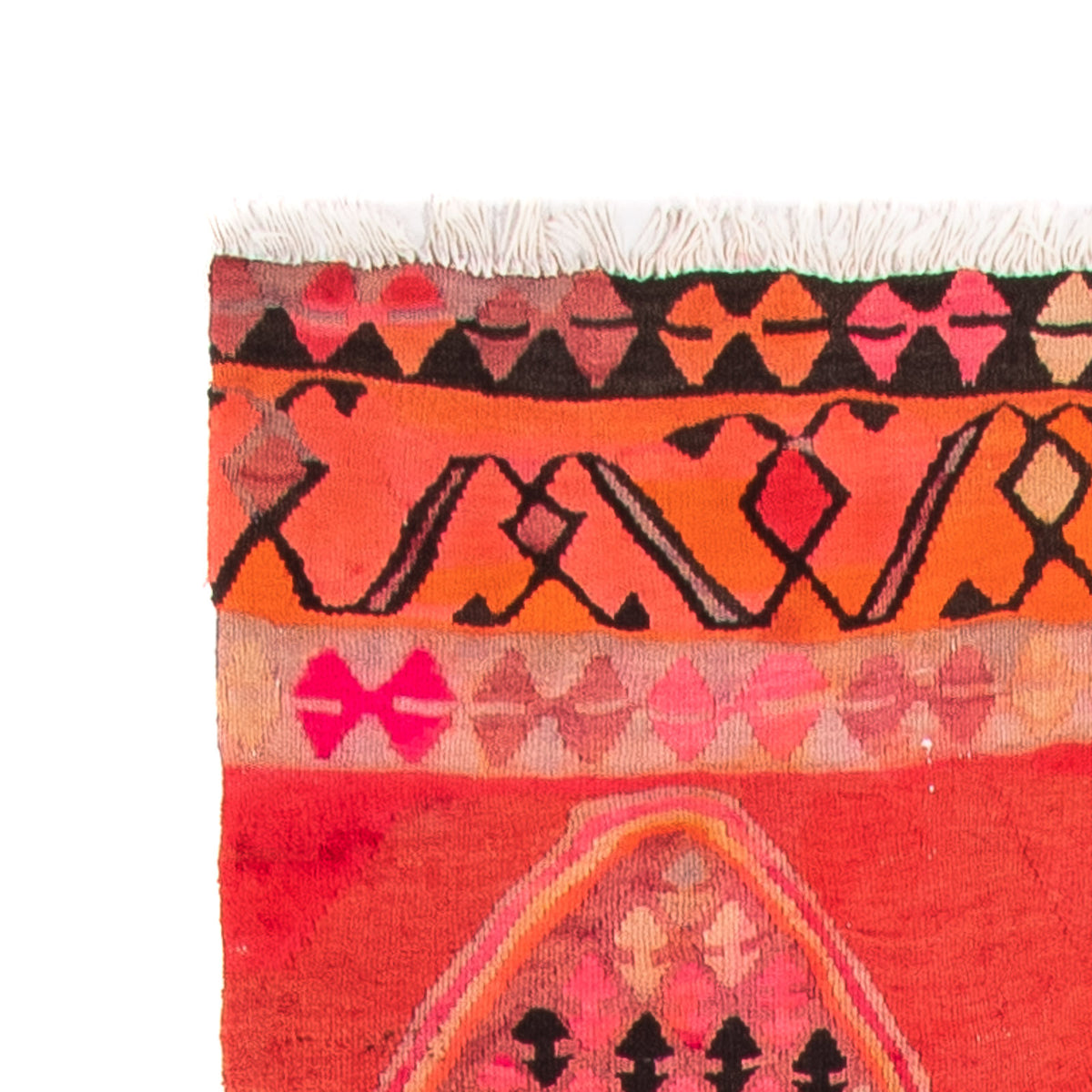 Alfombra de pasillo Alfombra Kelim - Antigua - 355 x 90 cm - multicolor