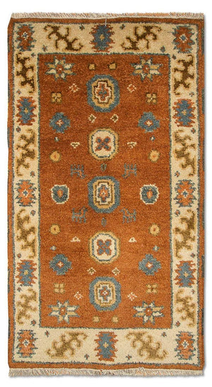 Alfombra oriental - 118 x 64 cm - naranja