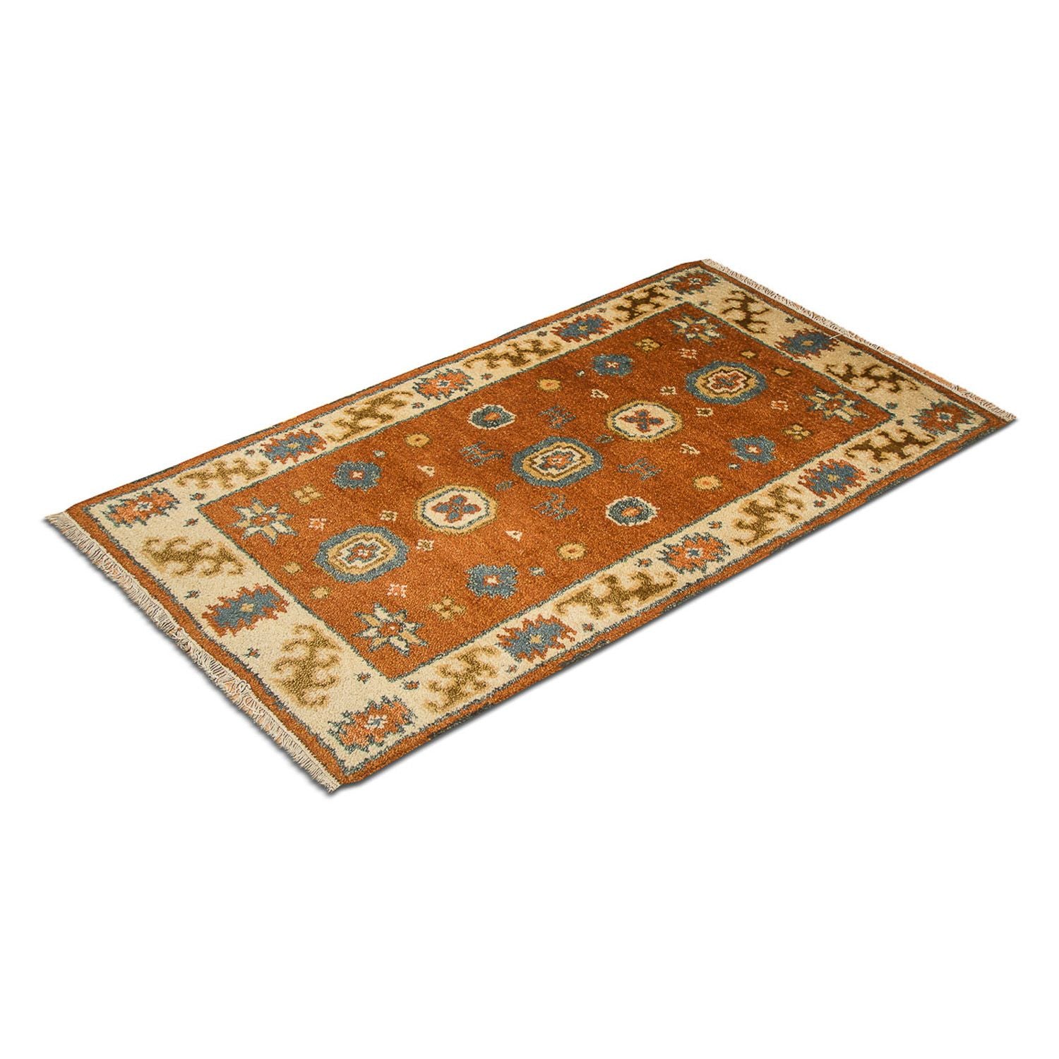 Alfombra oriental - 118 x 64 cm - naranja