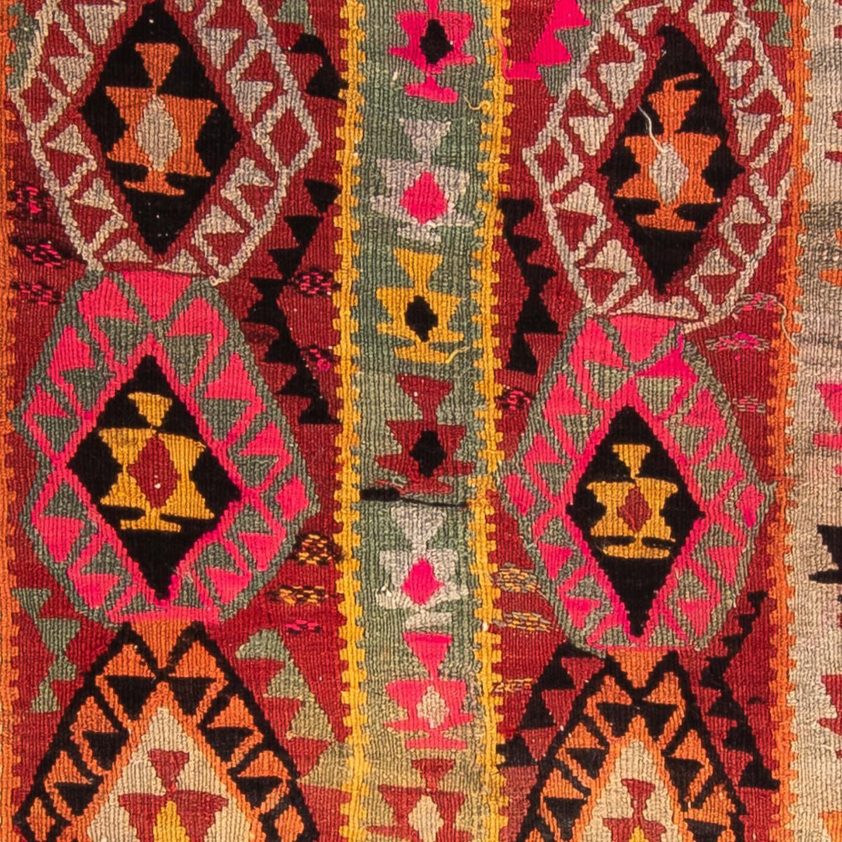 Alfombra de pasillo Alfombra Kelim - Antigua - 280 x 112 cm - multicolor