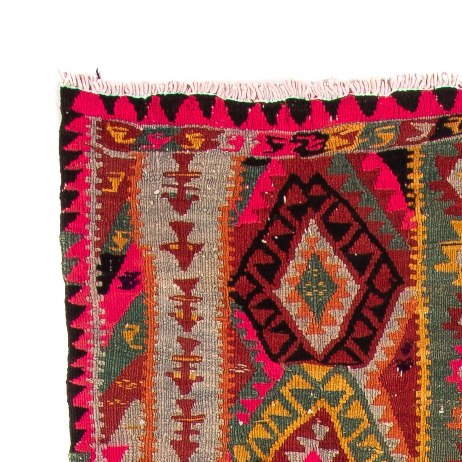 Alfombra de pasillo Alfombra Kelim - Antigua - 280 x 112 cm - multicolor