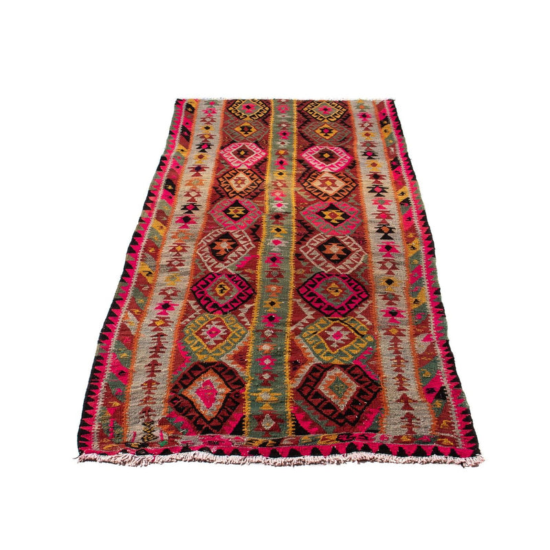 Alfombra de pasillo Alfombra Kelim - Antigua - 280 x 112 cm - multicolor