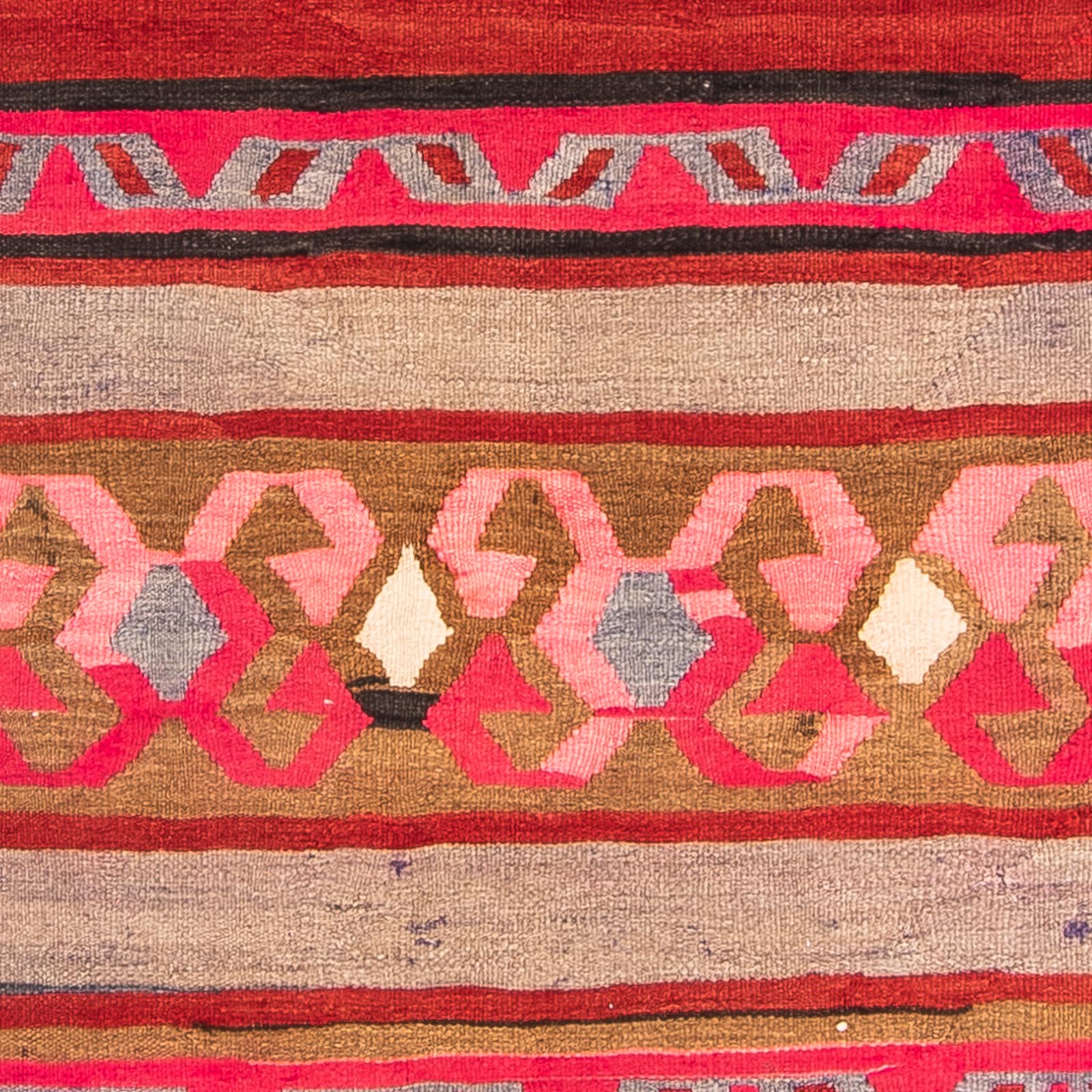 Alfombra de pasillo Alfombra Kelim - Antigua - 370 x 130 cm - multicolor