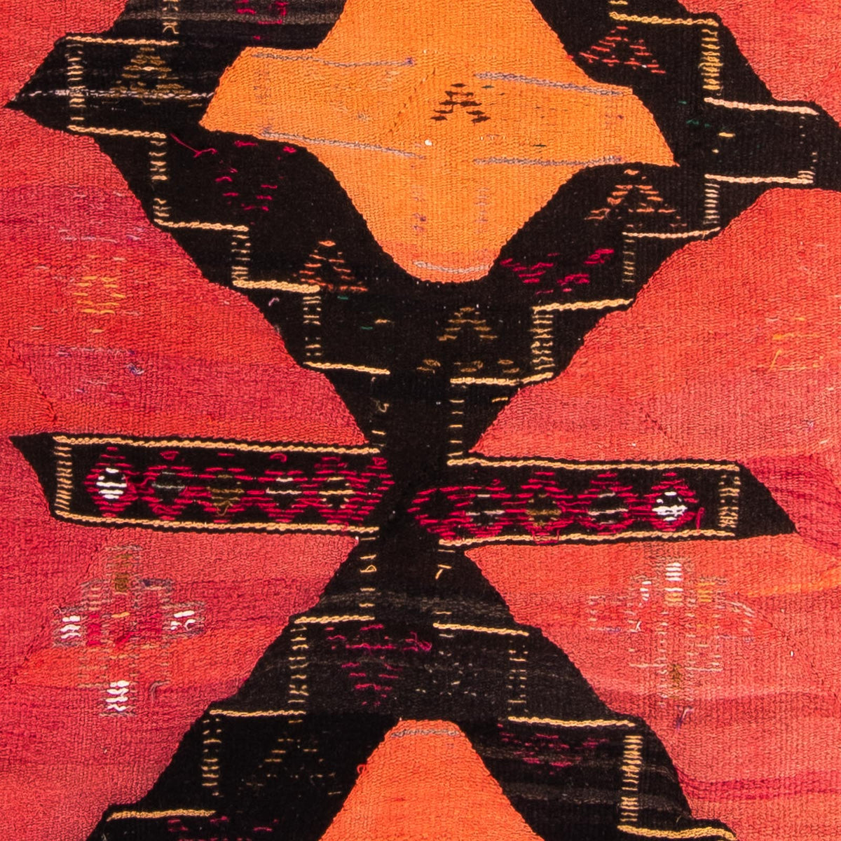 Alfombra de pasillo Alfombra Kelim - Antigua - 365 x 150 cm - multicolor