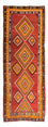 Alfombra de pasillo Alfombra Kelim - Antigua - 310 x 127 cm - multicolor