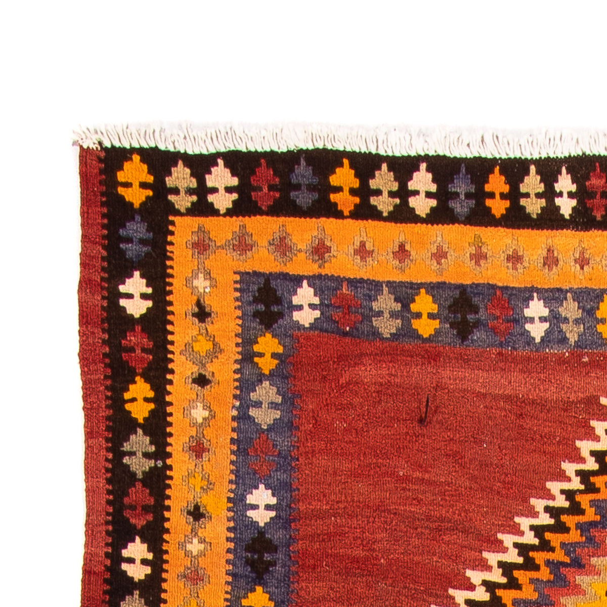 Alfombra de pasillo Alfombra Kelim - Antigua - 310 x 127 cm - multicolor