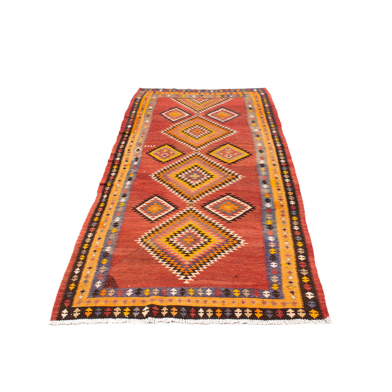 Alfombra de pasillo Alfombra Kelim - Antigua - 310 x 127 cm - multicolor