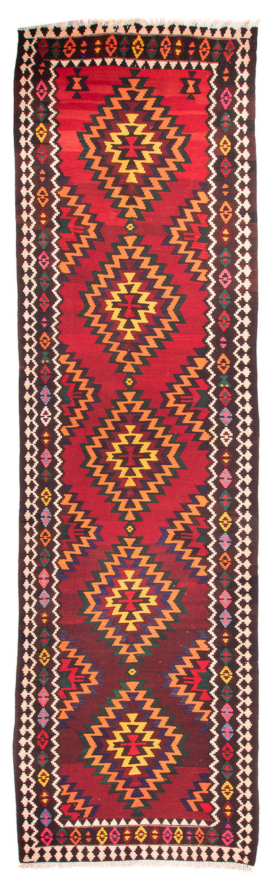 Kilim antiguo Alfombra 124x440cm